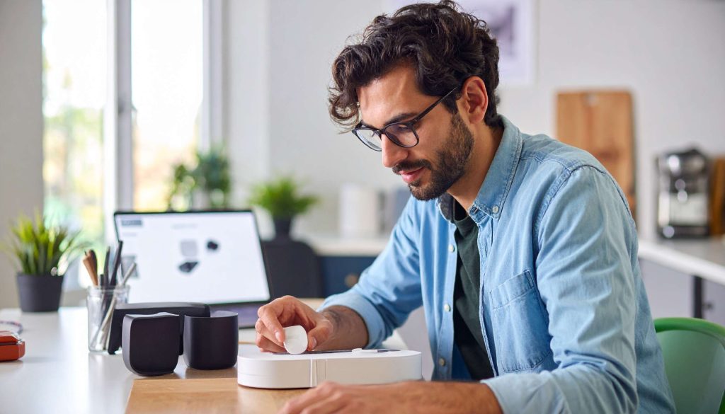 solo entrepreneur building a prototype