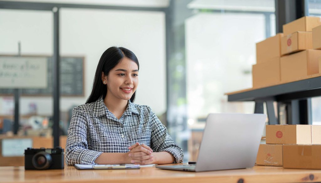 Entrepreneur Having An Online Meeting for Small Batch Production Schedule