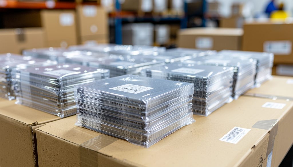 batch of neatly packed hardware product units