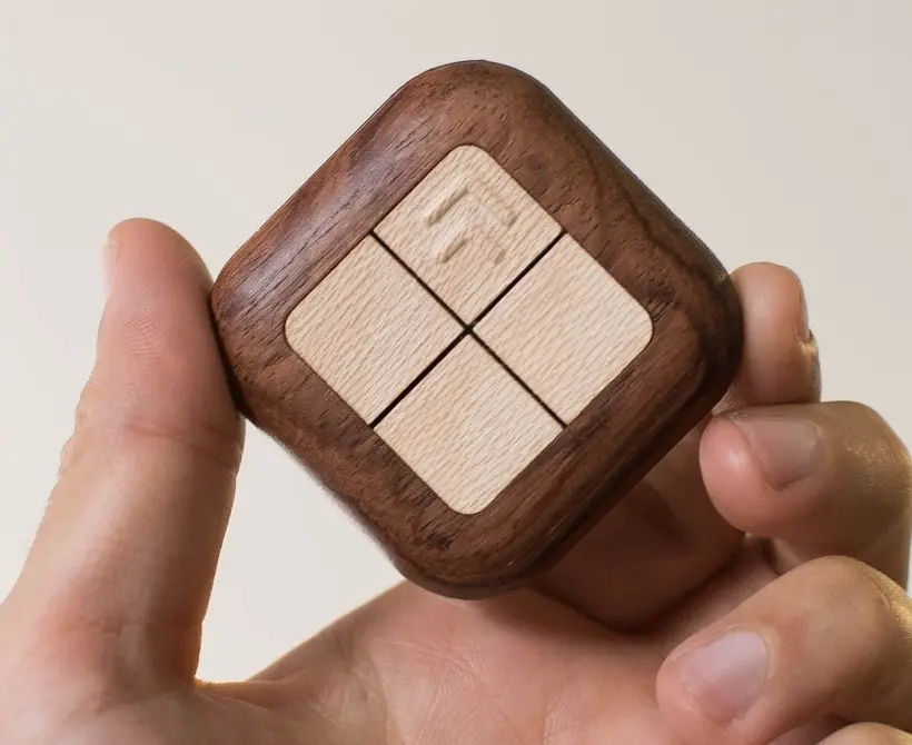 Turn Touch — CNC mahogany Bluetooth remote